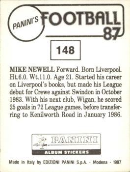 1986-87 Panini Football 87 (UK) #148 Mike Newell Back