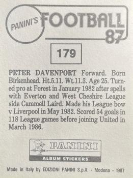 1986-87 Panini Football 87 (UK) #179 Peter Davenport Back