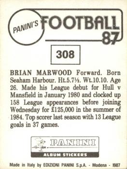 1986-87 Panini Football 87 (UK) #308 Brian Marwood Back