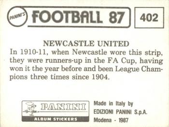 1986-87 Panini Football 87 (UK) #402 Home Kit Back