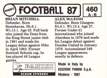 1986-87 Panini Football 87 (UK) #460 Alex McLeish / Brian Mitchell Back