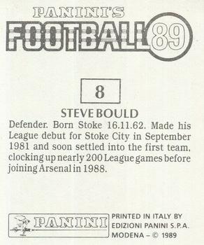 1988-89 Panini Football 89 (UK) #8 Steve Bould Back