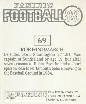 1988-89 Panini Football 89 (UK) #69 Rob Hindmarch Back
