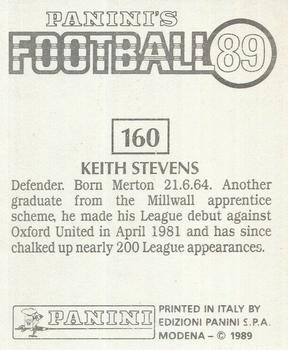 1988-89 Panini Football 89 (UK) #160 Keith Stevens Back