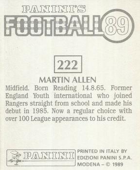 1988-89 Panini Football 89 (UK) #222 Martin Allen Back