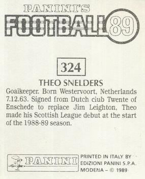 1988-89 Panini Football 89 (UK) #324 Theo Snelders Back