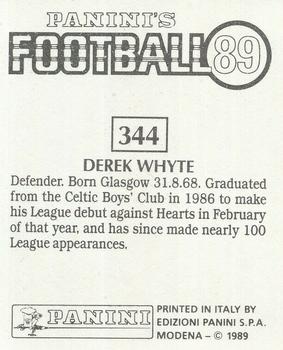 1988-89 Panini Football 89 (UK) #344 Derek Whyte Back