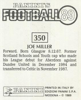 1988-89 Panini Football 89 (UK) #350 Joe Miller Back