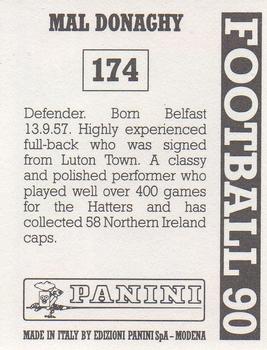 1989-90 Panini Football 90 (UK) #174 Mal Donaghy Back