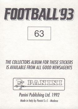 1992-93 Panini Football '93 (England) #63 John Humphrey Back