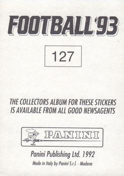 1992-93 Panini Football '93 (England) #127 Niall Quinn Back