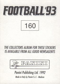 1992-93 Panini Football '93 (England) #160 Ian Culverhouse Back