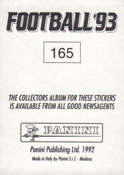 1992-93 Panini Football '93 (England) #165 Ruel Fox Back