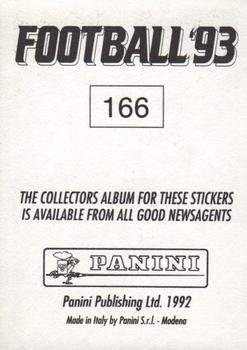 1992-93 Panini Football '93 (England) #166 Mark Robins Back
