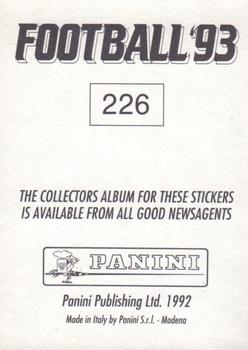 1992-93 Panini Football '93 (England) #226 David Hirst Back