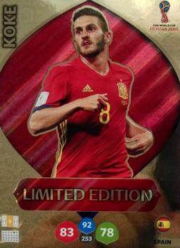 2018 Panini Adrenalyn XL FIFA World Cup 2018 Russia  - Limited Editions #LE-KO Koke Front