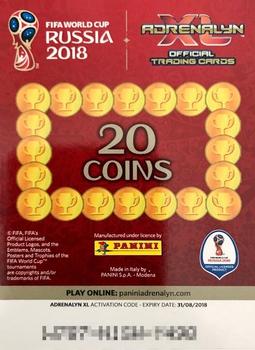 2018 Panini Adrenalyn XL FIFA World Cup 2018 Russia  - Limited Editions #LE-ONL Online Card Back