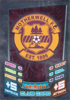 2012-13 Topps Match Attax Scottish Premier League #145 Motherwell Club Badge Front