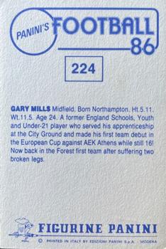 1985-86 Panini Football 86 (UK) #224 Gary Mills Back