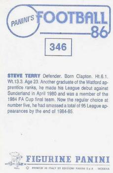 1985-86 Panini Football 86 (UK) #346 Steve Terry Back