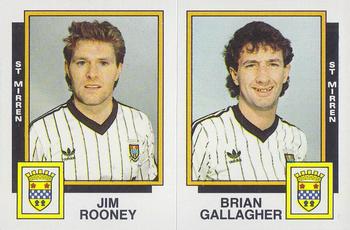 1985-86 Panini Football 86 (UK) #541 Jim Rooney / Brian Gallagher Front