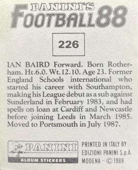 1987-88 Panini Football 88 (UK) #226 Ian Baird Back