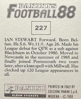 1987-88 Panini Football 88 (UK) #227 Ian Stewart Back