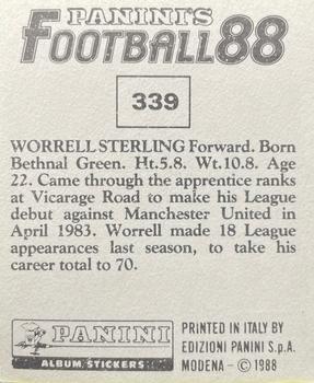 1987-88 Panini Football 88 (UK) #339 Worrell Sterling Back