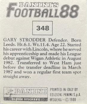1987-88 Panini Football 88 (UK) #348 Gary Strodder Back