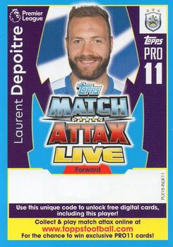 2017-18 Topps Match Attax Premier League Extra - Match Attax Live Pro 11 #PLX18-INUK11 Laurent Depoitre Front