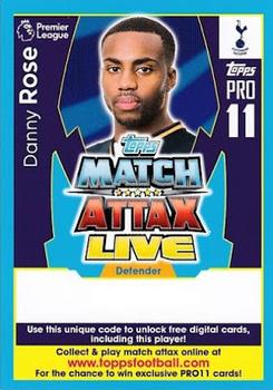 2017-18 Topps Match Attax Premier League Extra - Match Attax Live Pro 11 #PLX18-INUK27 Danny Rose Front