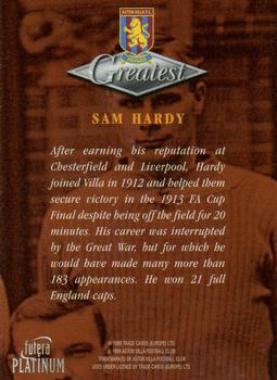 1999 Futera Platinum Aston Villa Greatest #NNO Sam Hardy Back