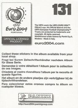 2004 Panini UEFA Euro 2004 Stickers #131 Wayne Rooney Back