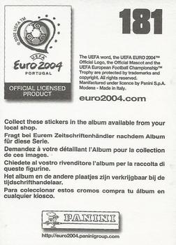 2004 Panini UEFA Euro 2004 Stickers #181 Erik Edman Back