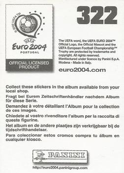 2004 Panini UEFA Euro 2004 Stickers #322 Phillip Cocu Back