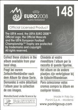 2008 Panini UEFA Euro 2008 Stickers #148 Hakan Sukur Back