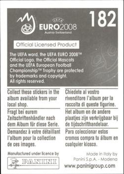 2008 Panini UEFA Euro 2008 Stickers #182 Stipe Pletikosa Back