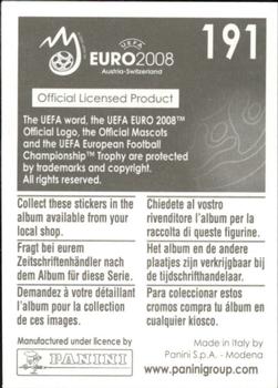 2008 Panini UEFA Euro 2008 Stickers #191 Darijo Srna Back