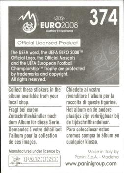 2008 Panini UEFA Euro 2008 Stickers #374 Angelos Basinas Back