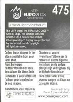 2008 Panini UEFA Euro 2008 Stickers #475 Traianos Dellas Back