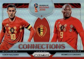 2018 Panini Prizm FIFA World Cup - Connections Prizms Silver #C-2 Romelu Lukaku / Eden Hazard Front