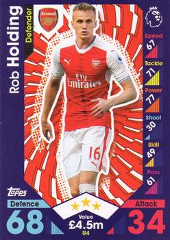 2016-17 Topps Match Attax Premier League Extra #U4 Rob Holding Front