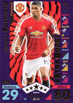 2016-17 Topps Match Attax Premier League Extra - Update Card - Extra Boost #UC19 Marcus Rashford Front