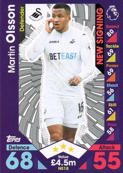 2016-17 Topps Match Attax Premier League Extra - New Signing #NS18 Martin Olsson Front