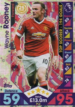 2016-17 Topps Match Attax Premier League Extra - Premier League Legends #PL2 Wayne Rooney Front