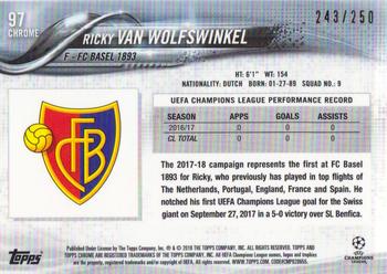 2017-18 Topps Chrome UEFA Champions League - Purple Refractor #97 Ricky van Wolfswinkel Back