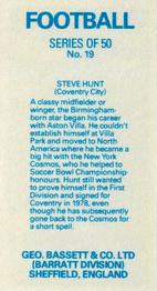 1983-84 Bassett & Co. Soccer #19 Steve Hunt Back