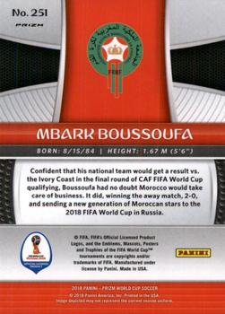 2018 Panini Prizm FIFA World Cup - Lazer Prizm #251 Mbark Boussoufa Back