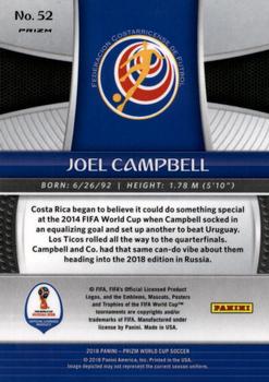 2018 Panini Prizm FIFA World Cup - Mojo Prizm #52 Joel Campbell Back