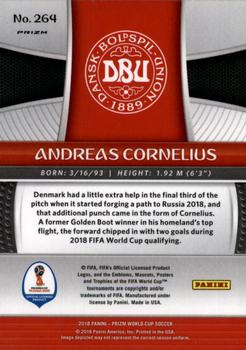 2018 Panini Prizm FIFA World Cup - Red & Blue Wave Prizm #264 Andreas Cornelius Back